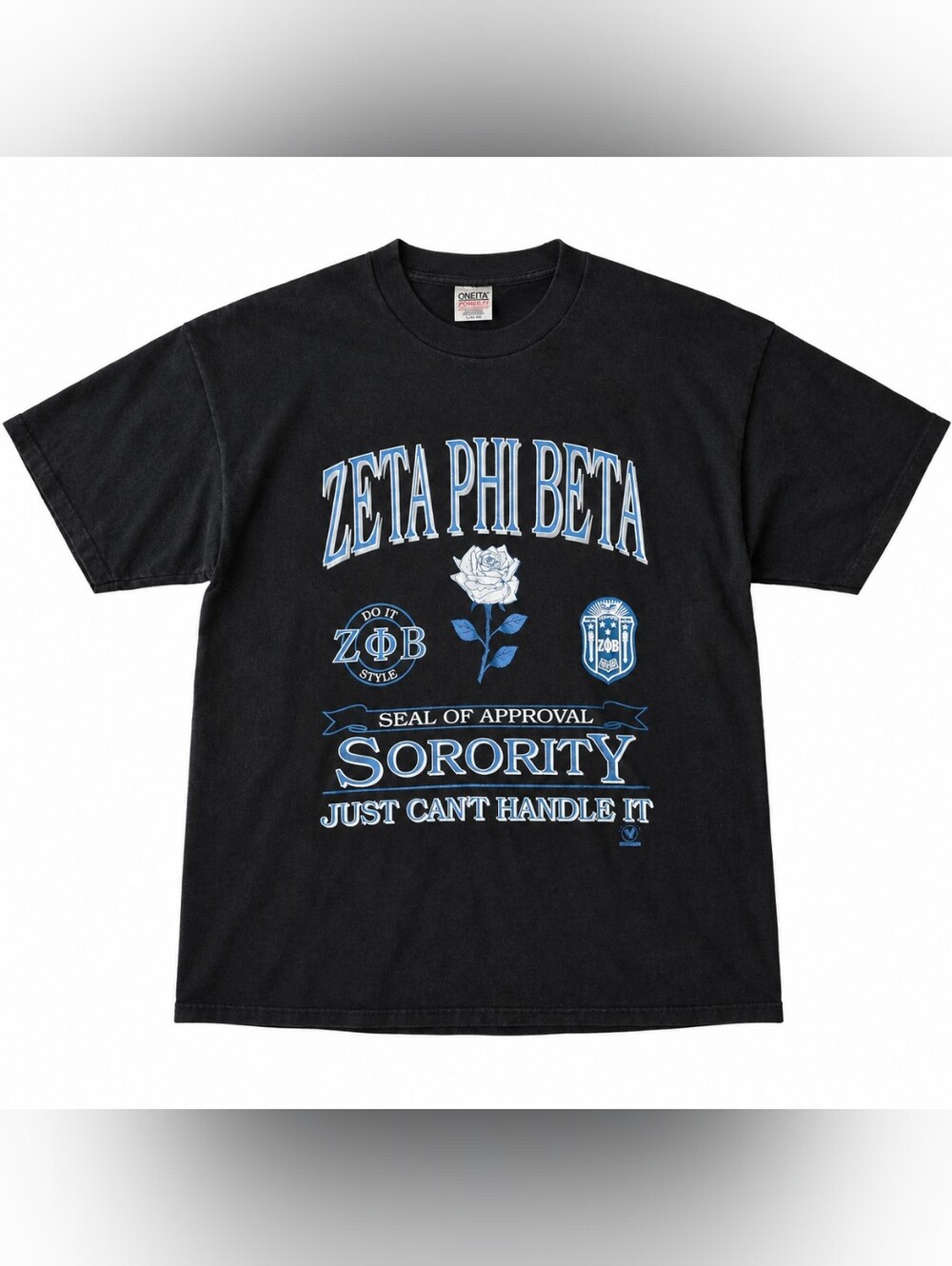 Vintage Zeta Phi Beta Sorority Single Stitch shirt 2XL Black God